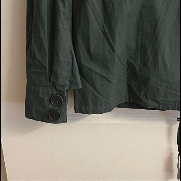 NWT RARE Theory Hunter Green Lightweight Drawstring Waist Full Zip Jacket Size S - Picture 11 of 15